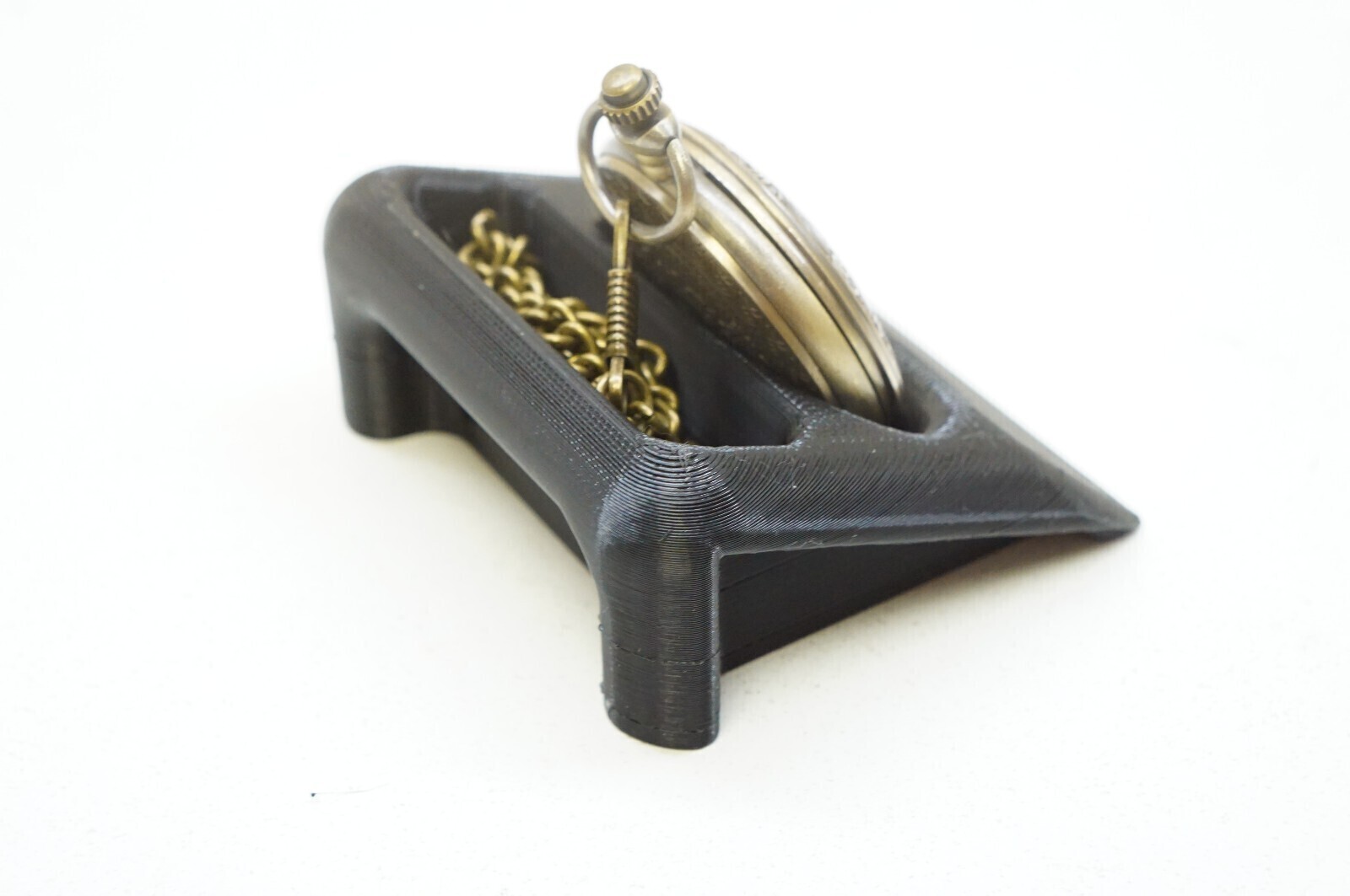 Pocket Watch Table / Desk Surface Display Holder w/ Chain Indent