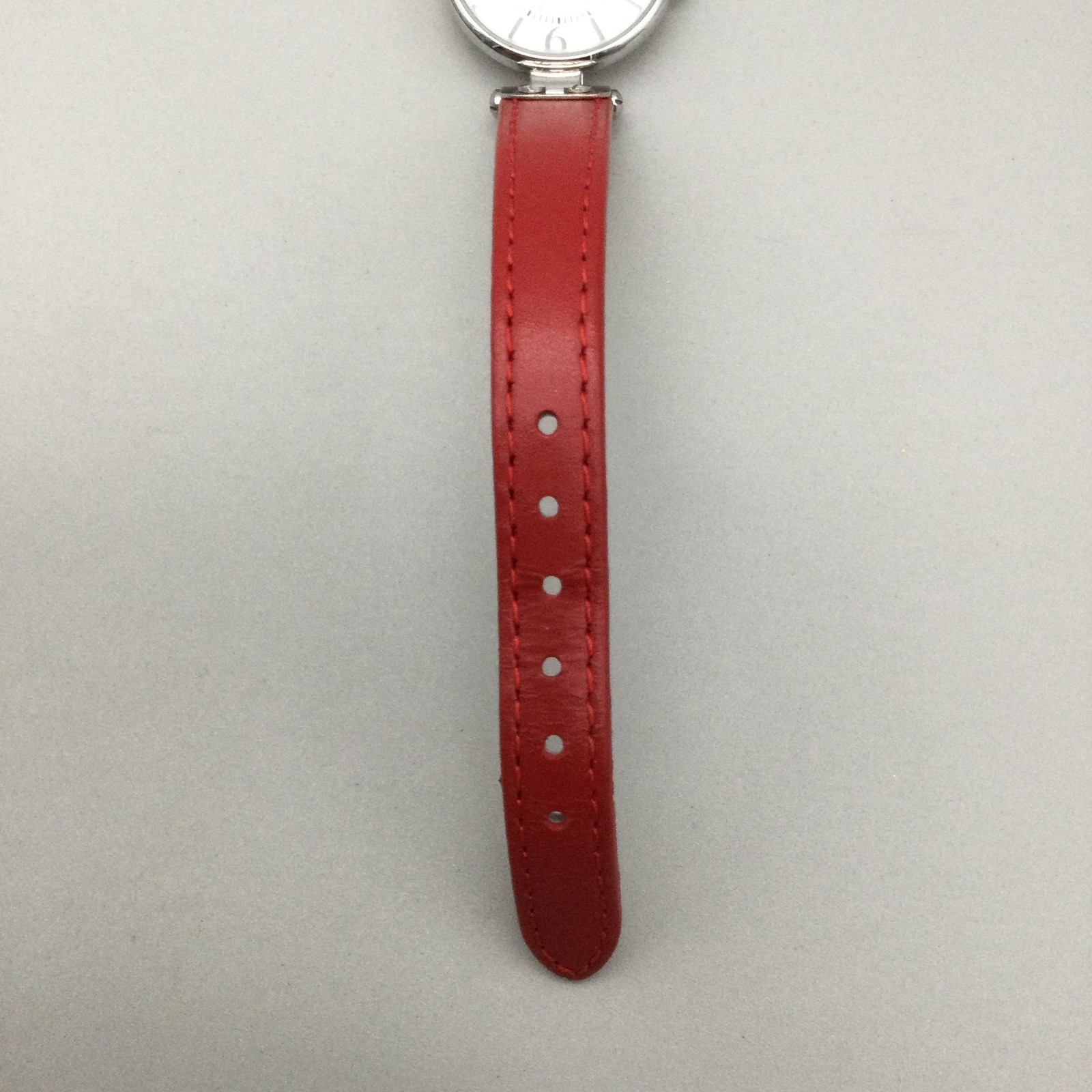 Anne Klein Womens Watch 26mm White Dial Red Leather Dress 10/2143 New Battery