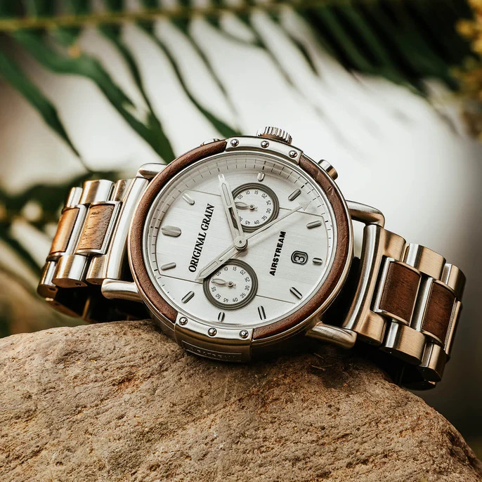 Original Grain Airstream Silver Chrono 44mm MSRP $299 ?New?