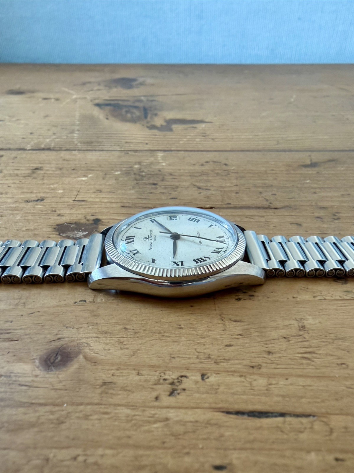 Baume Mercier Baumatic 1185 Vintage Micro Rotor Buren 34mm Unpolished