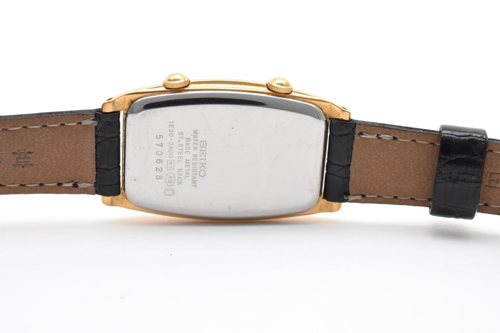Vintage SEIKO Noie 1E20-3A00 21mm Dual Time Gold Quartz Women’s Watch JAPAN