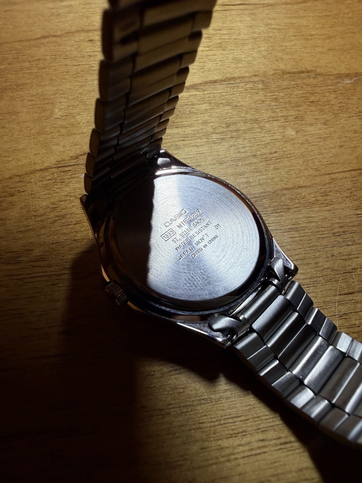 Casio Men’s Silver Watch Quartz Water Resistant 30 Meter 38.5mm 9.2mm Thickness