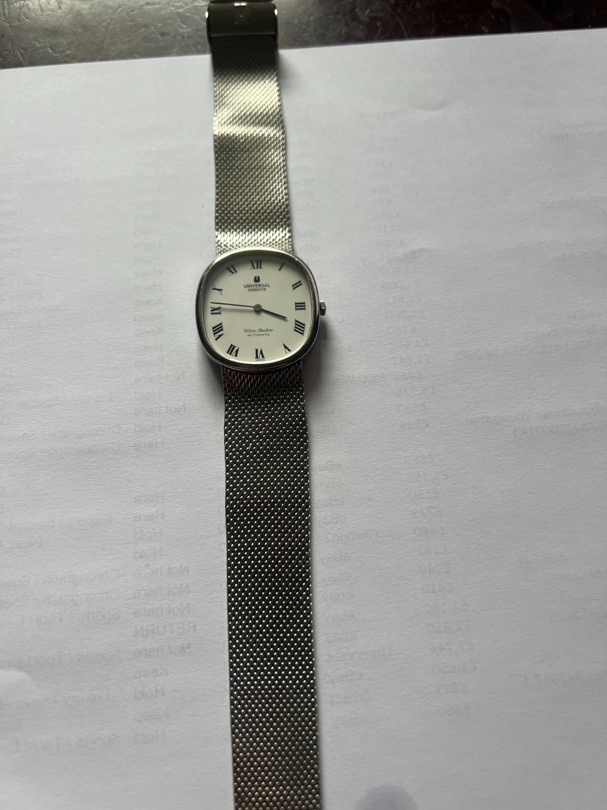 Universal Genève White Shadow Ultra-Slim Micro-Rotor Vintage ref 866104 Ellipse