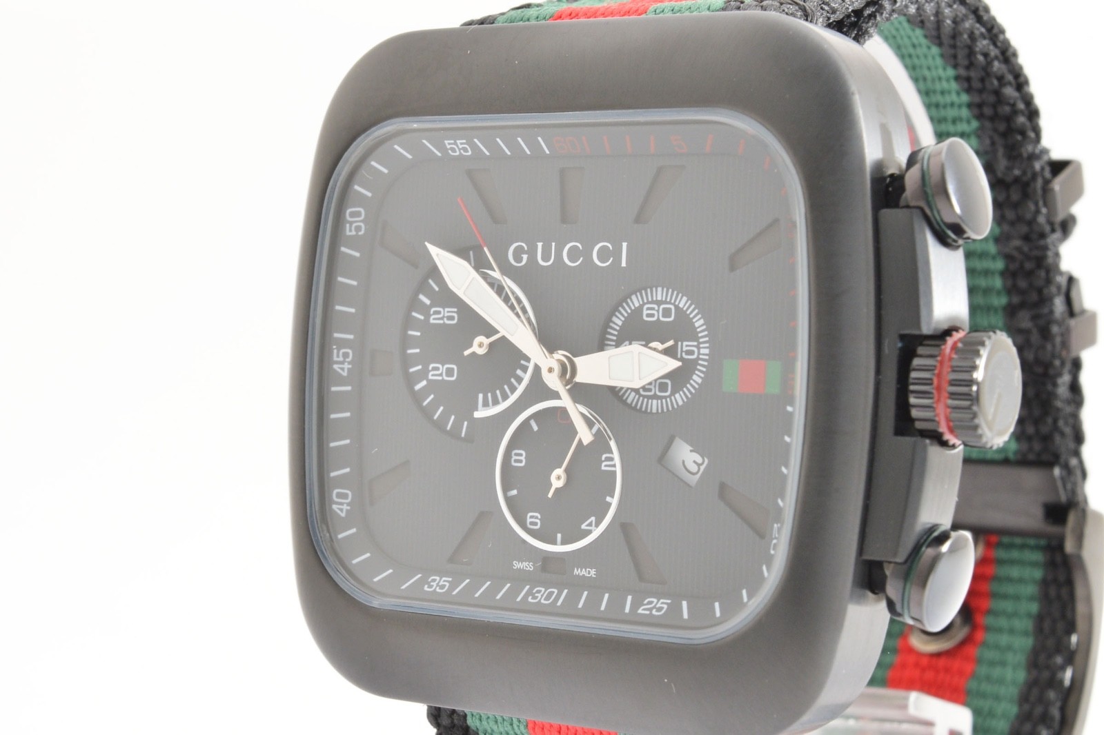GUCCI Coupe 131.2 YA131202 Chronograph Black Dial Men’s Watch 45mm