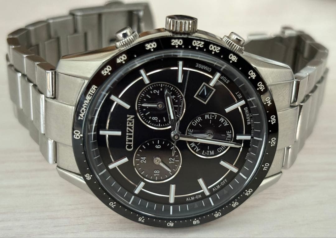 CITIZEN Chronograph E820-S083460 Men’s Watch 40mm Wrist 16.3cm From Japan