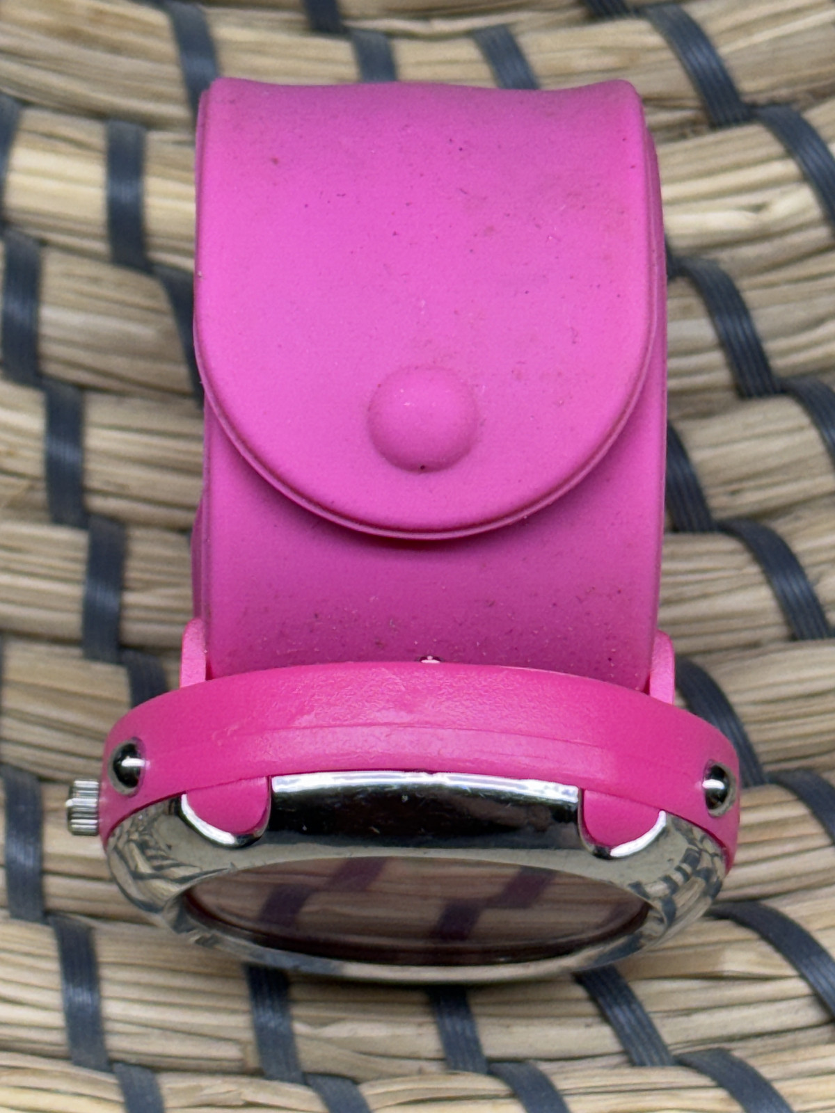 Vintage Women’s Pink Retro Wrapping Wristwatch Wrap Snap Watch Analog Round READ