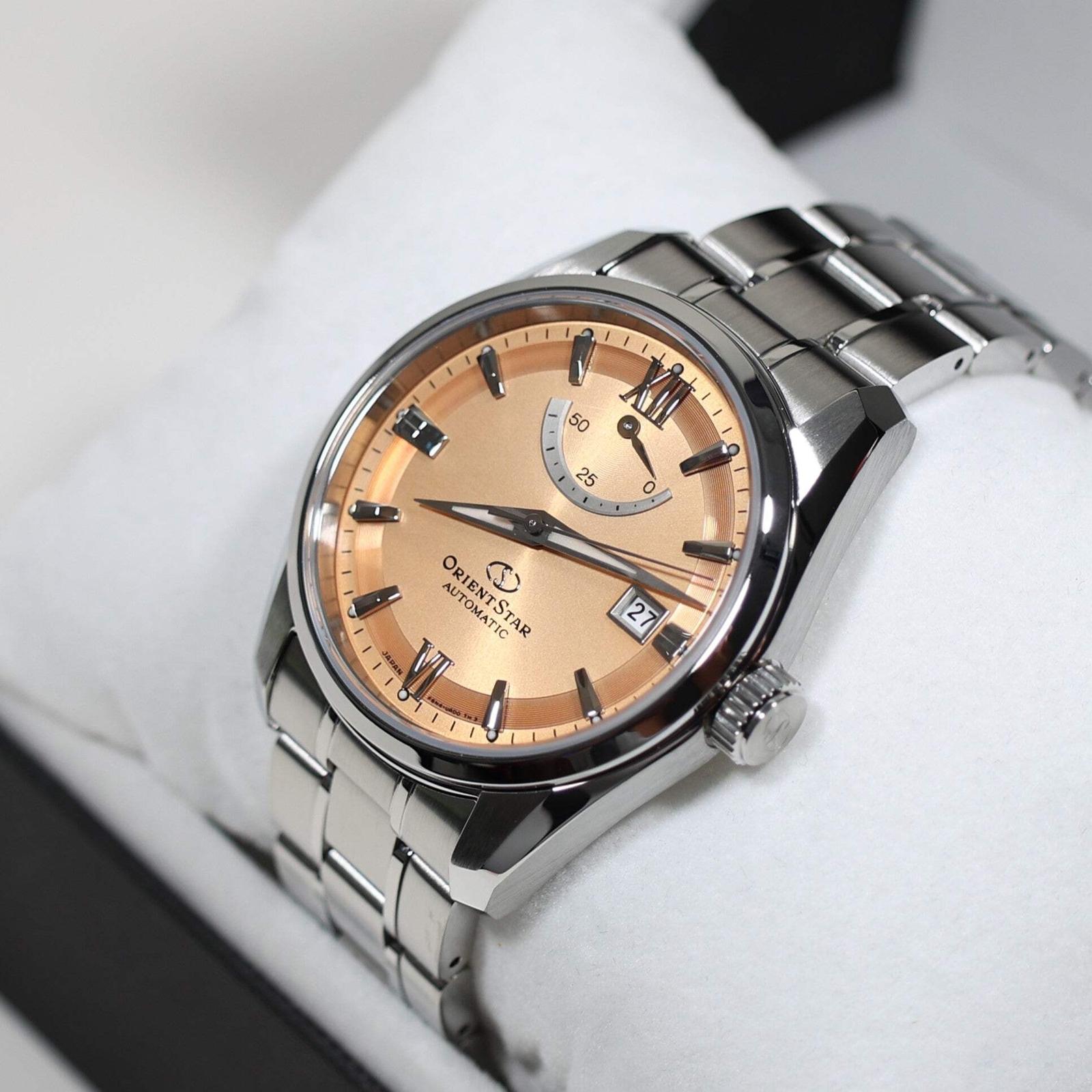 Orient Star Automatic Salmon Dial Stainless Steel Men’s Watch RE-AU0108G00B