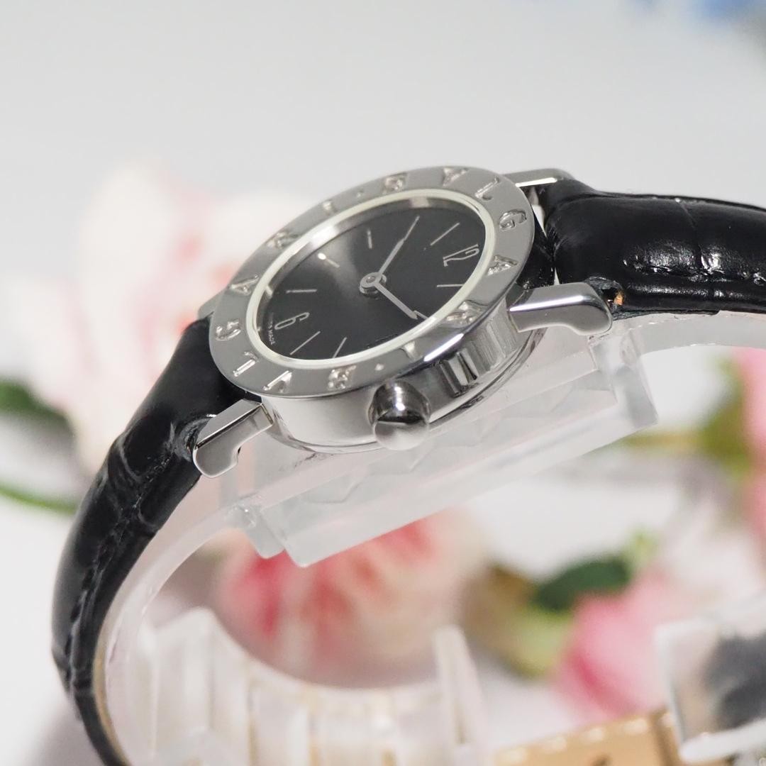 Bvlgari Bulgari BB23SL Black Quartz Wristwatch Ladies Japan 0714550