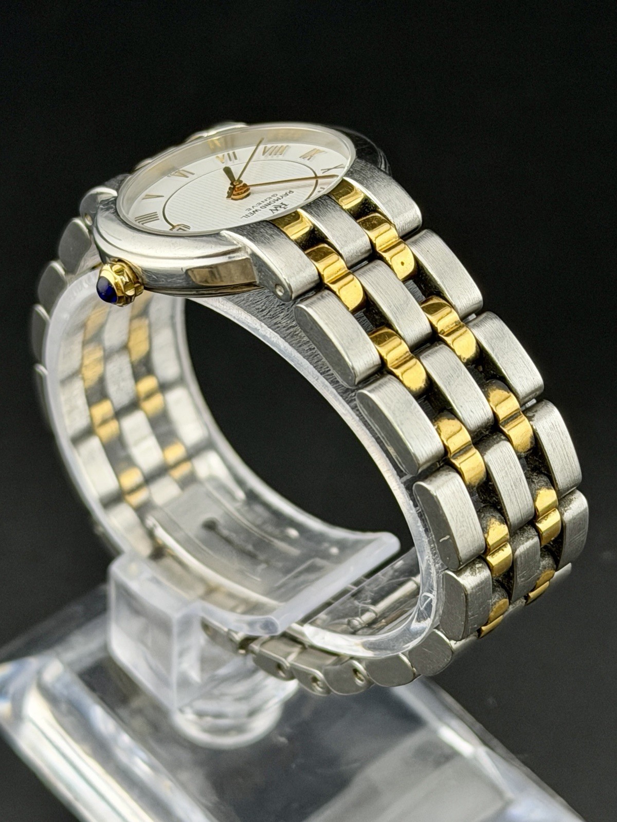 Working Ladies Classic Raymond Weil Geneve 2 Tone Watch W/Date Window 9970 L3