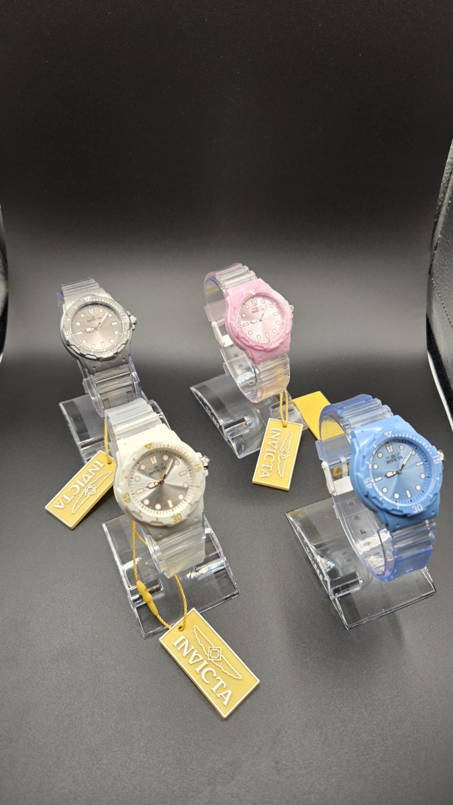 4 Watches! Womens Invicta Celestial Set!! 35mm. New. BLUE, GREY, PINK, White