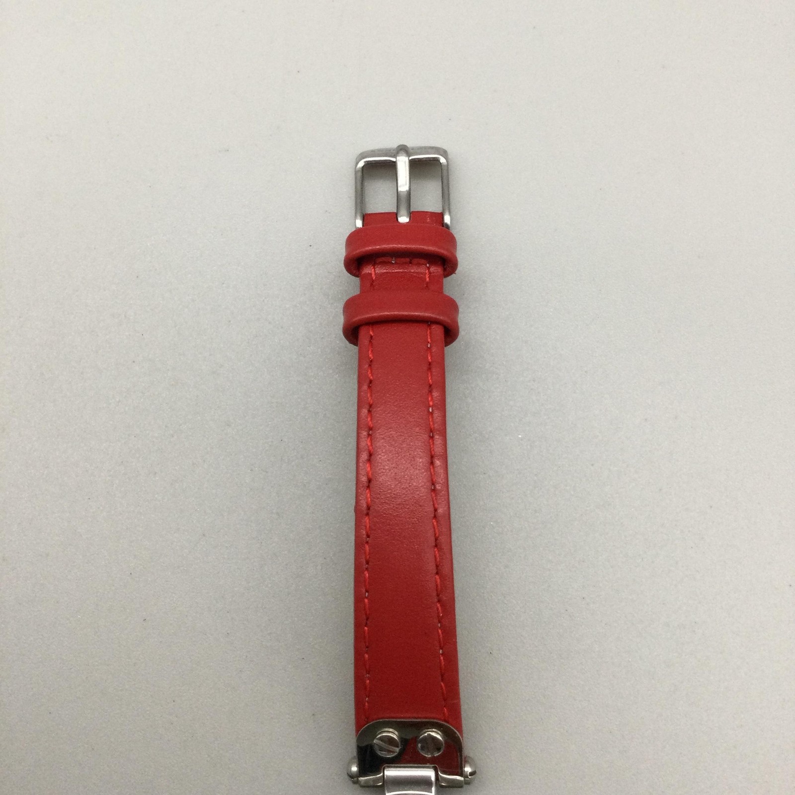 Anne Klein Womens Watch 26mm White Dial Red Leather Dress 10/2143 New Battery
