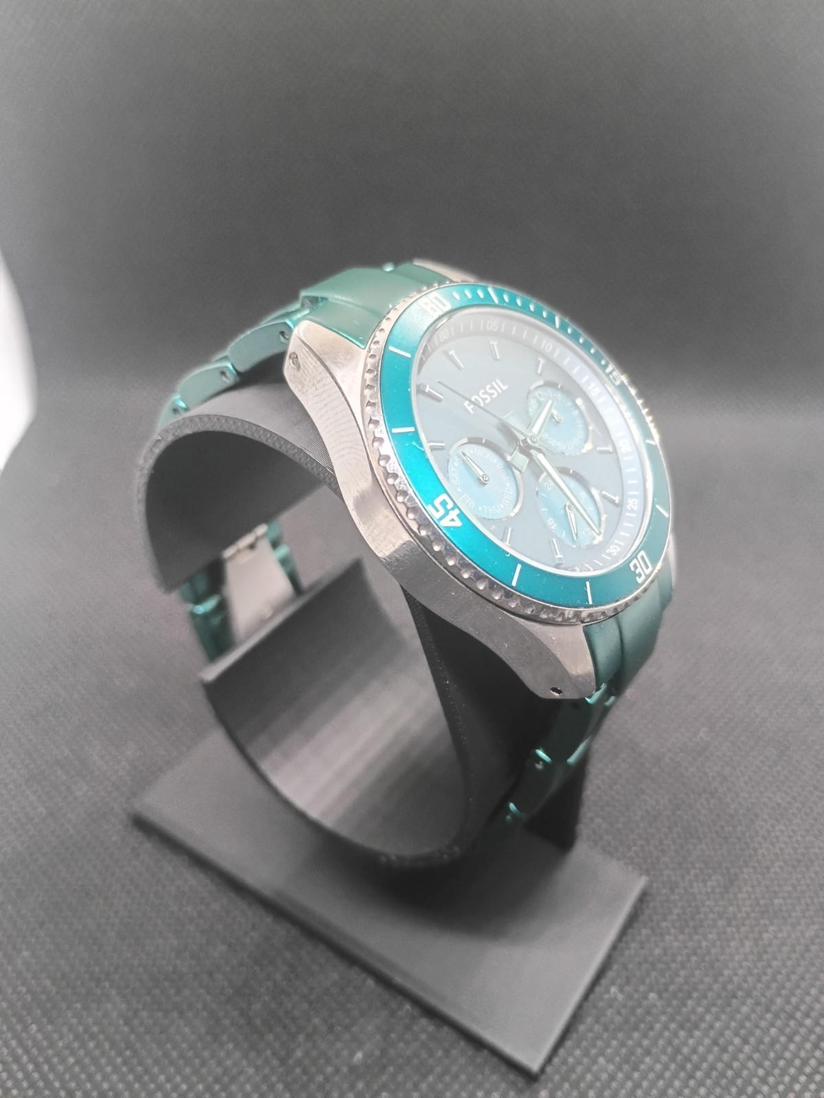 Fossil Stella Turquoise Teal Band Mother Of Pearl Es 3036 New Battery, Running