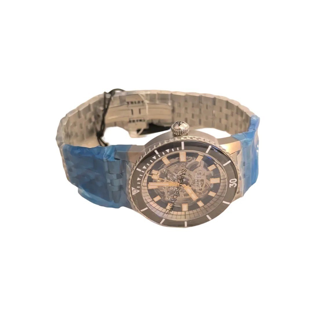 Zodiac Super Sea Wolf Automatic Watch ZO9319 Silver Black 40mm NIB $2995