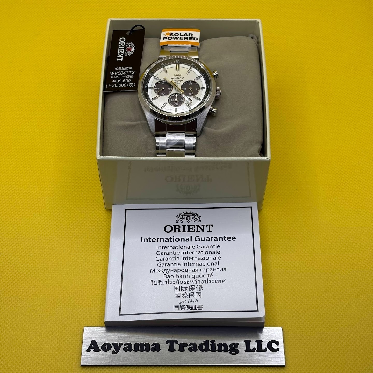 ORIENT NEO 70’s SOLAR PANDA WV0041TX Solar Chronograph Men Watch New Japan🔥