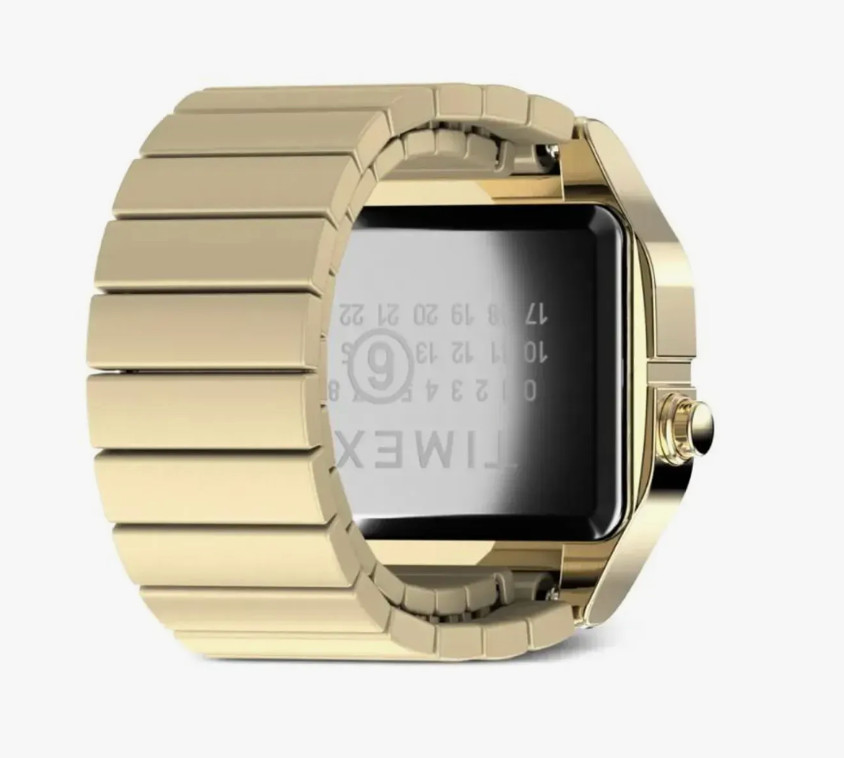 Timex x MM6 Maison Margiela T80 Ring Watch Gold Digital Unisex S/M New