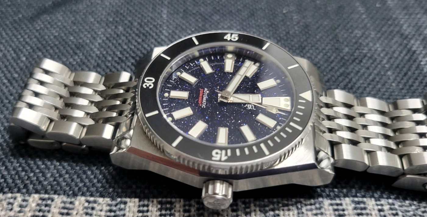 PHOIBOS Narwhal 200M Automatic Diver Watch PY061B Dark Blue Aventurine