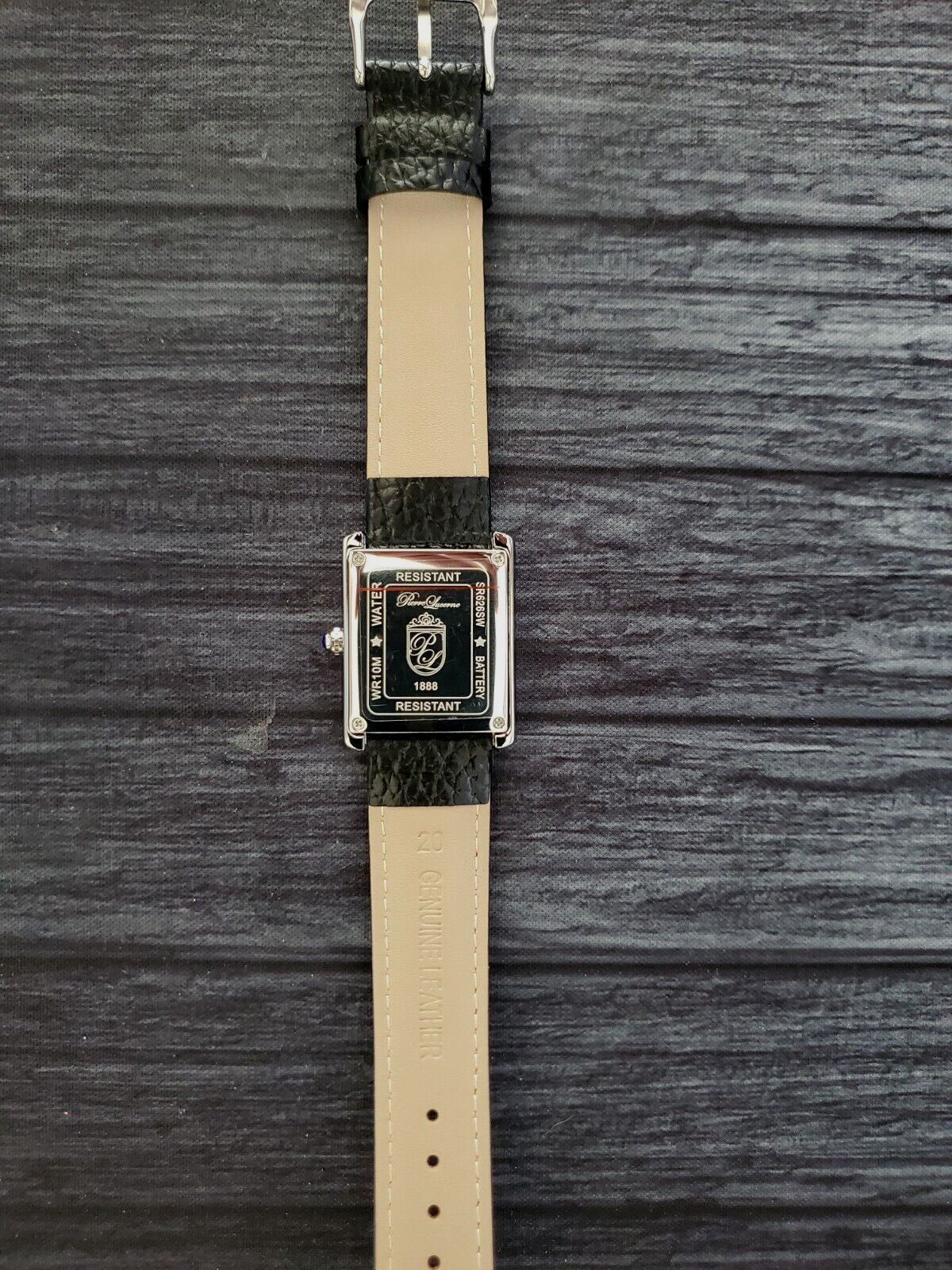 NICE Pierre Lucerne 1888 Vintage Tank Style Swiss Inspired Mens Watch Blk Band