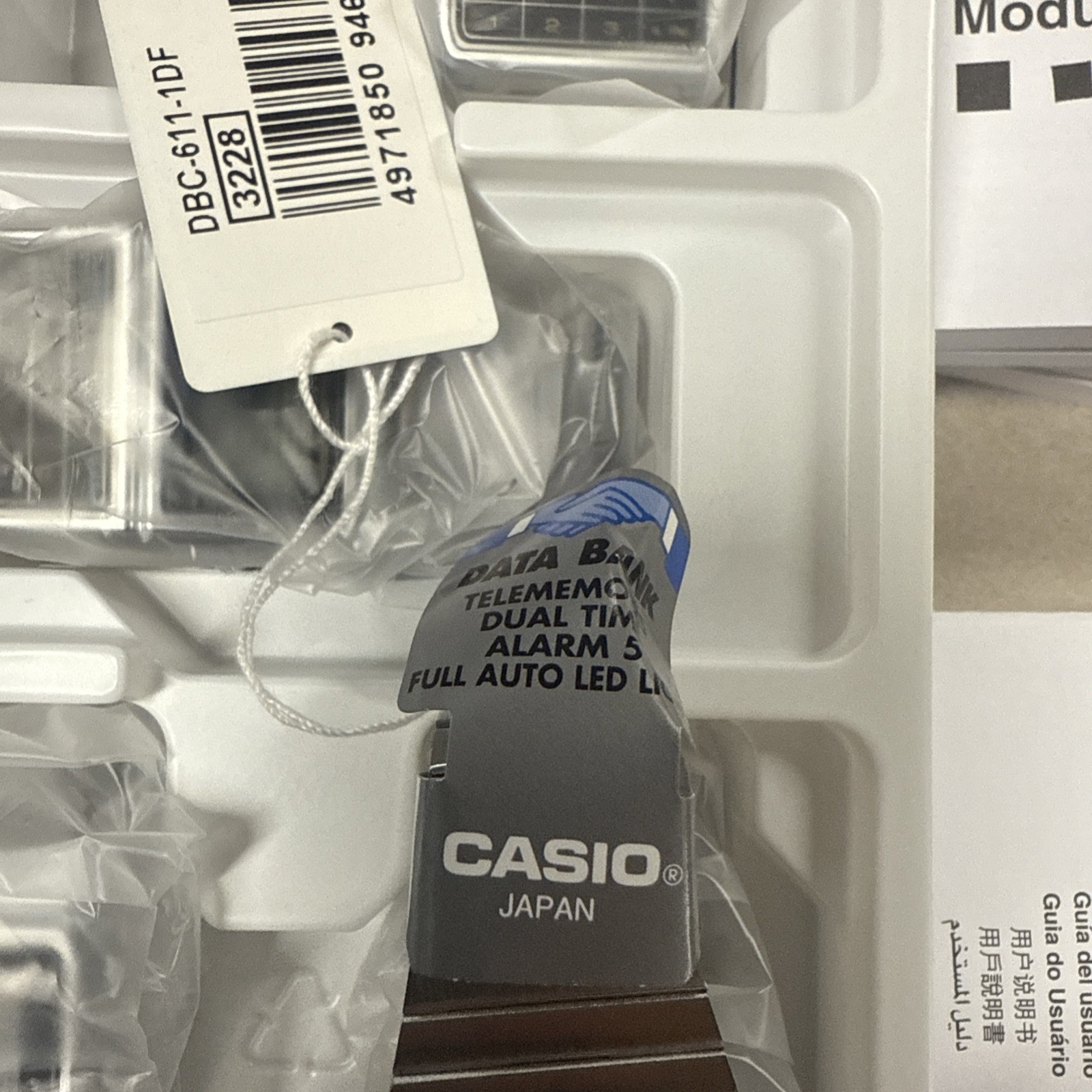 Casio DBC611-1D Databank Calculator Watch Vintage Digital Steel NEW w/ Box