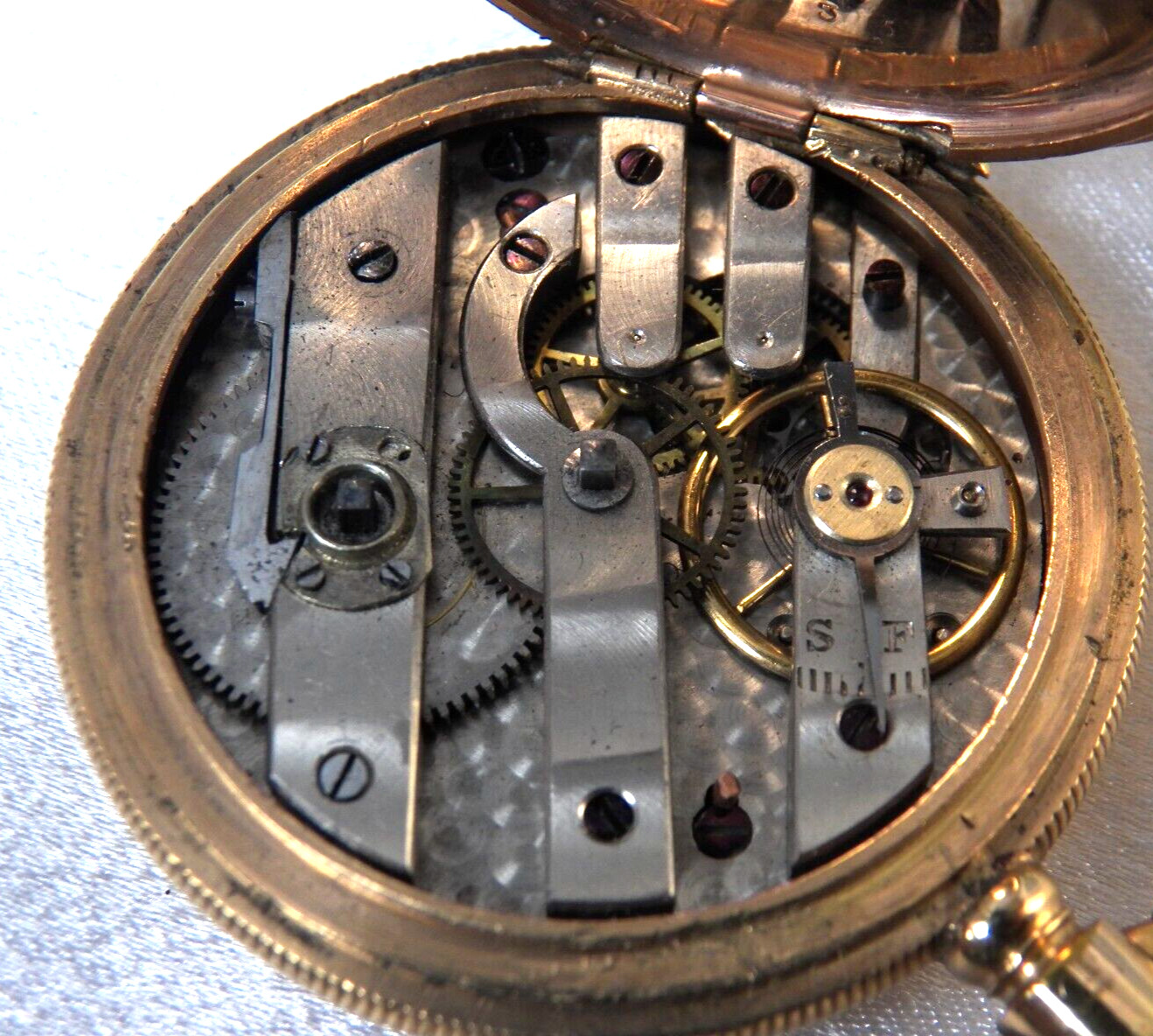 Antique Pocket Watch Hunting Case GF 10S Key Set Key Wind Gorgeous!