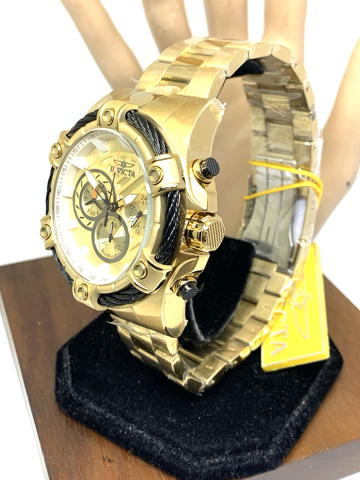 Invicta Mens Watch 25515 Bolt Quartz Chronograph Gold Stainless Steel Diver 52mm