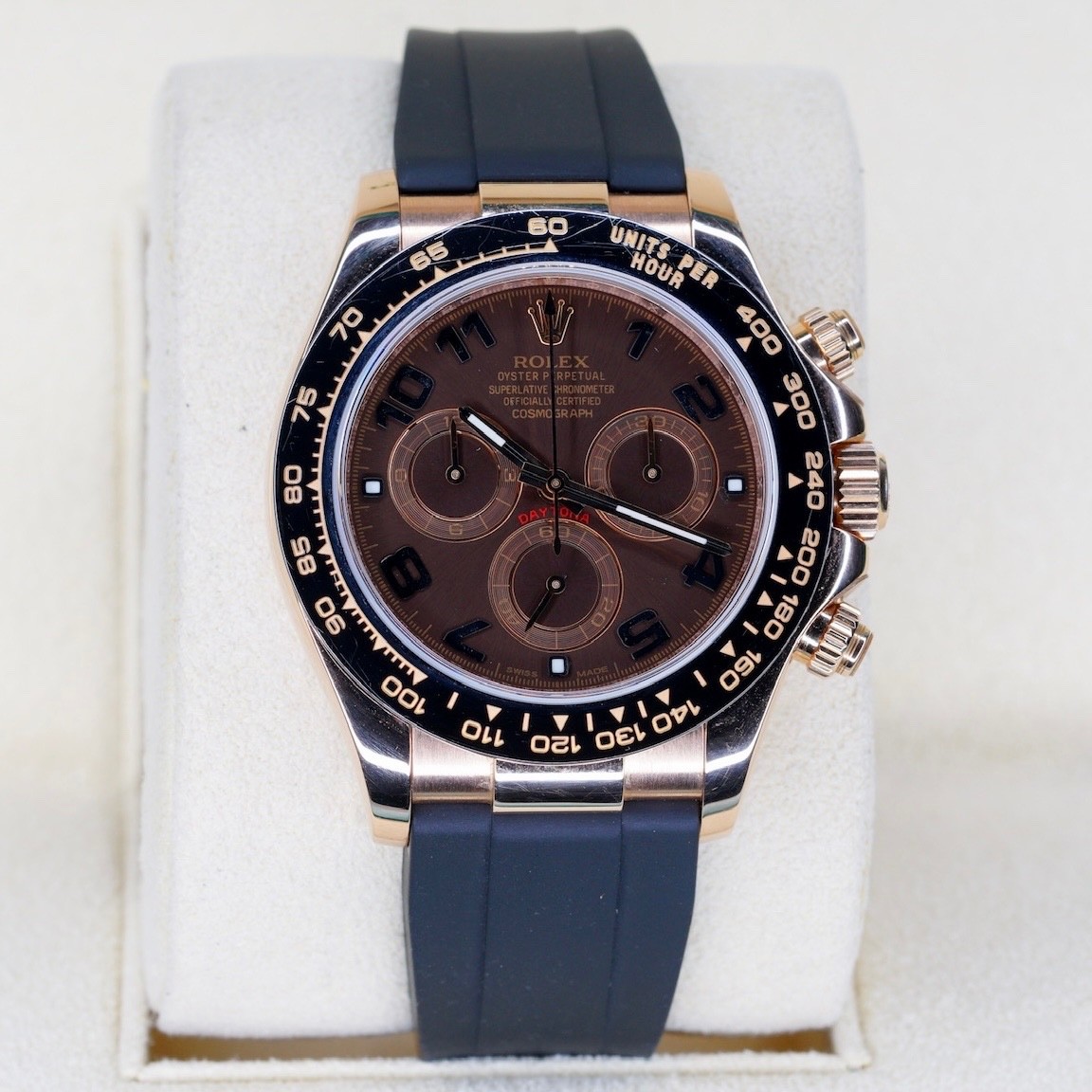 Rolex Daytona 116515LN CHOCO ARABIC Brown Arabic Dial Rose Gold Oysterflex 40mm