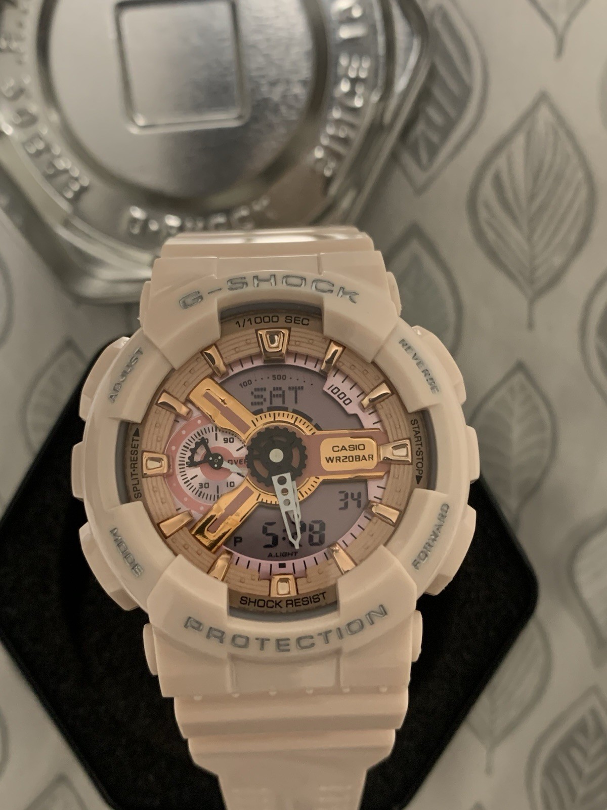 Casio G-SHOCK GA110 Analog-Digital Pink & Rose Gold w/ Manual & Box