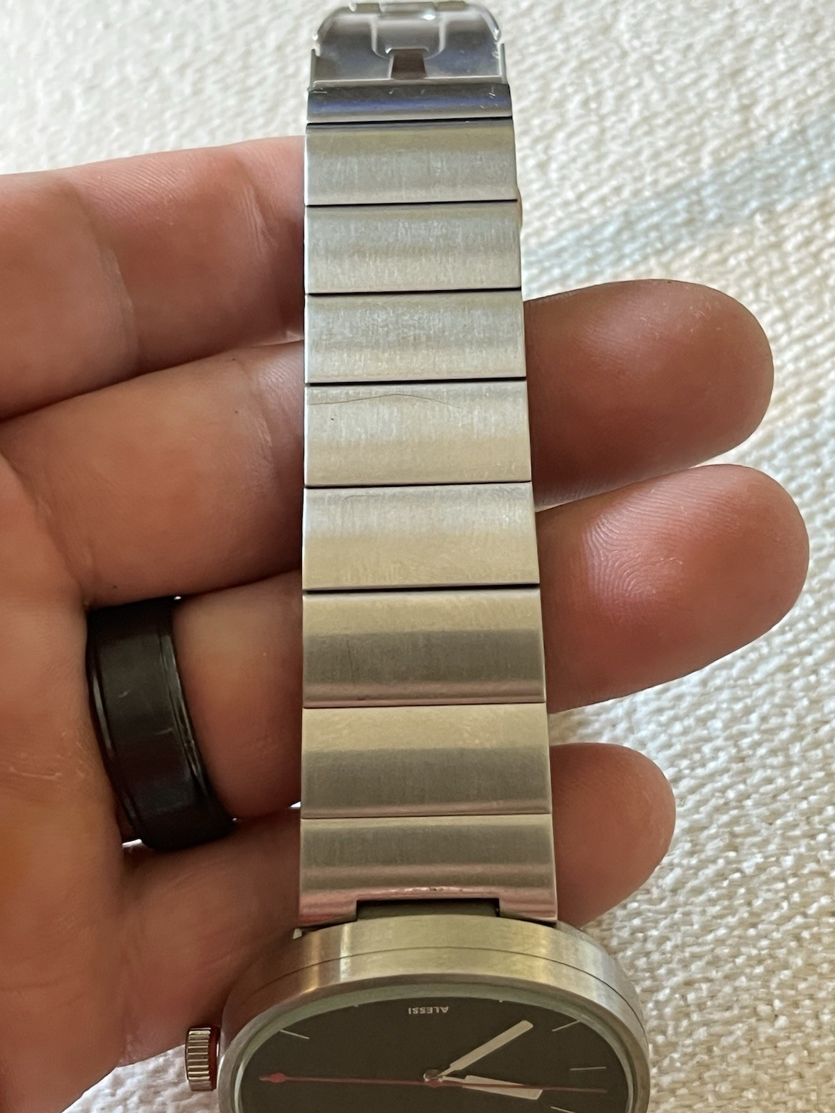 Alessi AL5007 Piero Lissoni Designer Quartz Watch Stainless Steel Original Italy