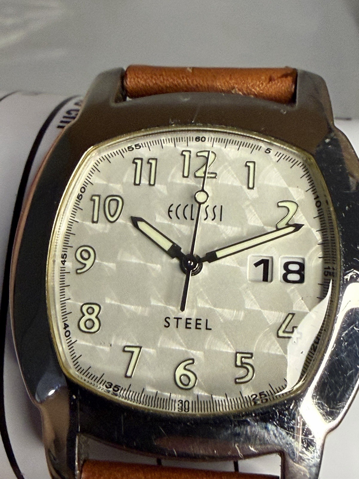 ECCLISSI Women’s Watch 75425 Calendar Stainless Steel Case New Battery