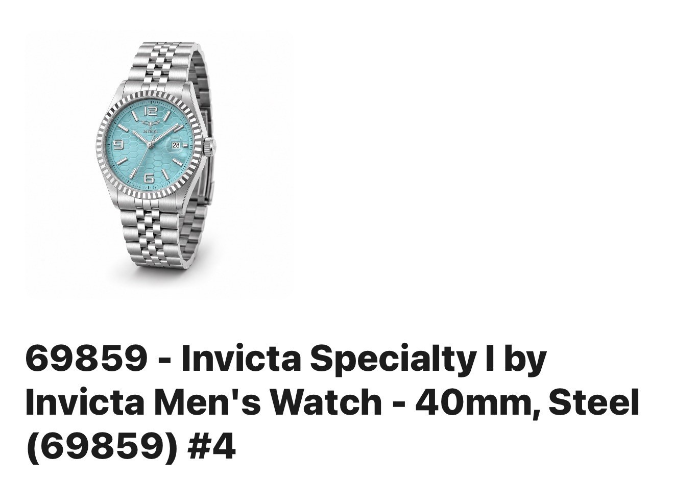 Invicta Specialty I Men’s Quartz 40mm Blue Dial Date SS Bracelet 100m w/ Box