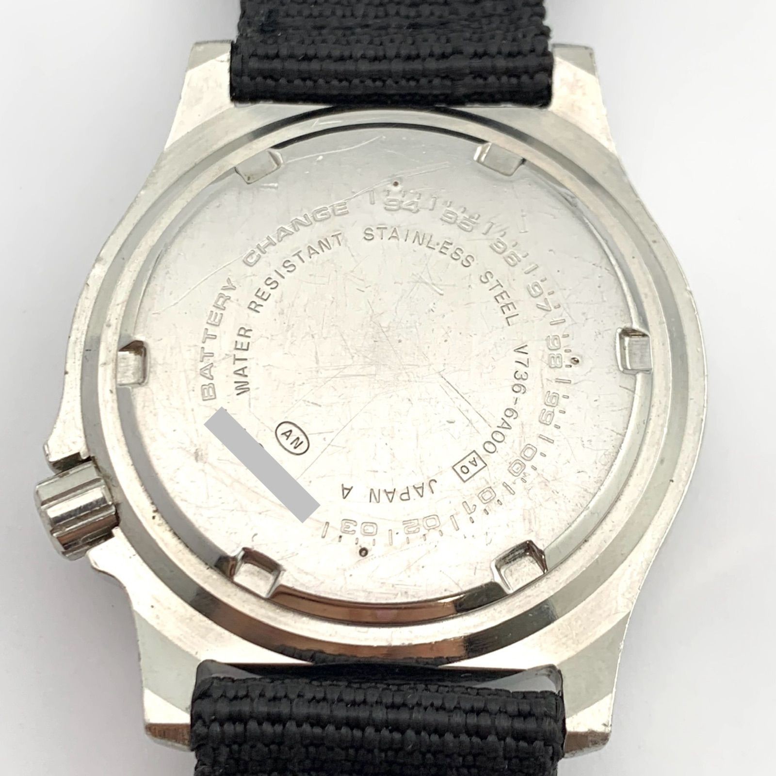 SEIKO ALBA Diver’s Quartz Watch Men’s V736-6A00 37.8mm Tested Japan Used F/S