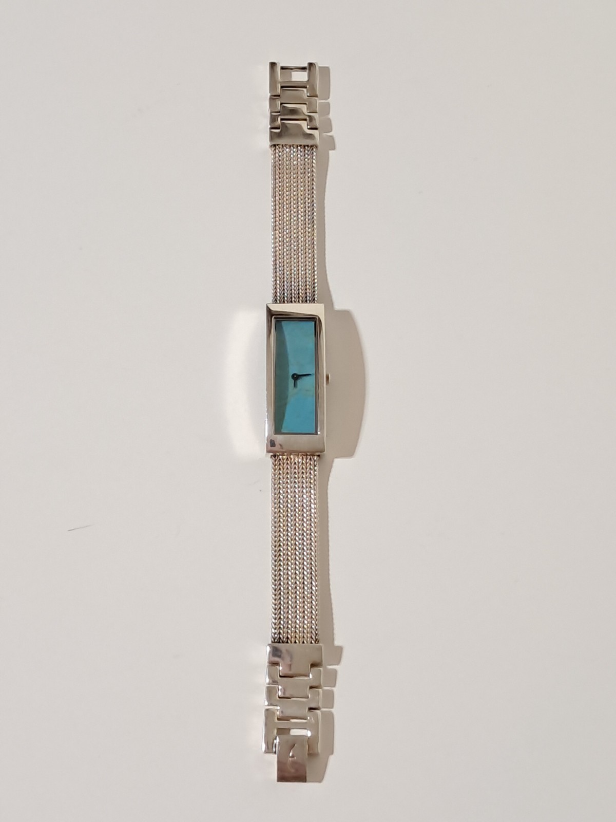 ECCLISSI Sterling Silver Bracelet Watch with Turquoise Face
