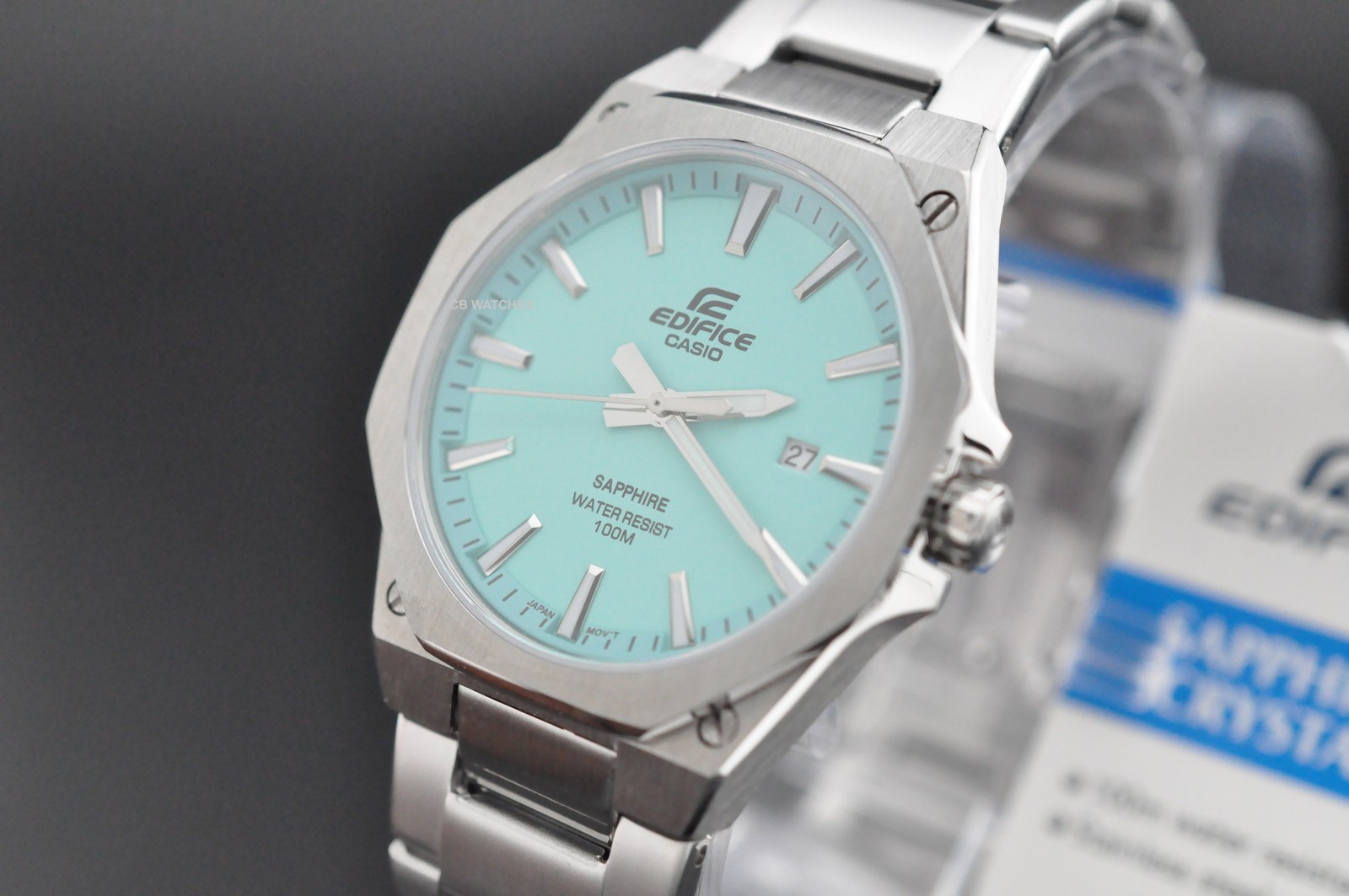 CASIO Edifce Sapphire crystal steel band Men’s watch EFR-S108D-2BV