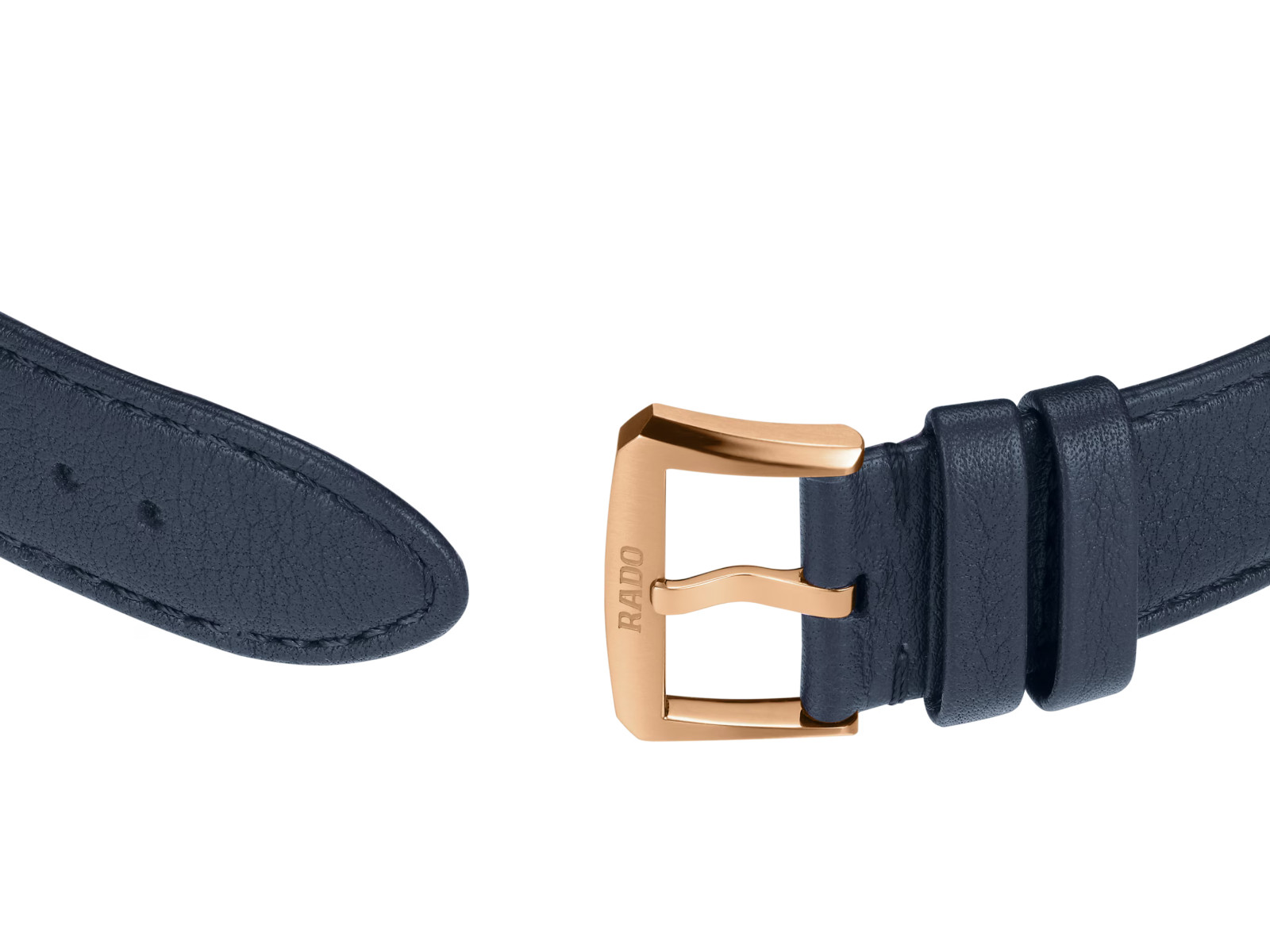 New Rado Florence Automatic ST Steel Blue Dial Leather Band Mens Watch R48905205
