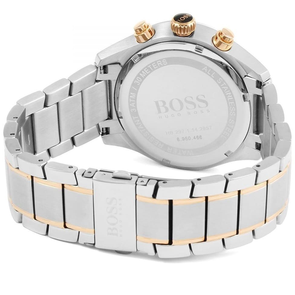 Hugo Boss Chronograph 1513473 Two-Tone Steel Black Dial Men’s Swiss Quartz Watch