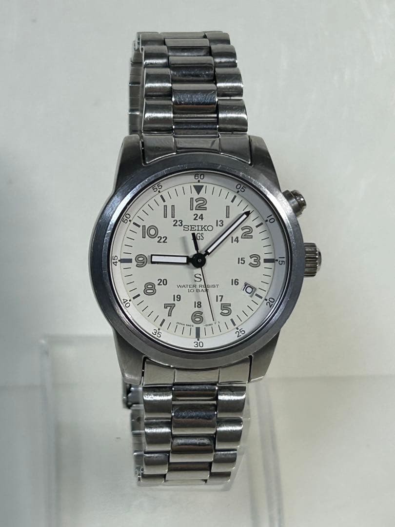 Perfectly working condition [New secondary battery] SEIKO S suspension military