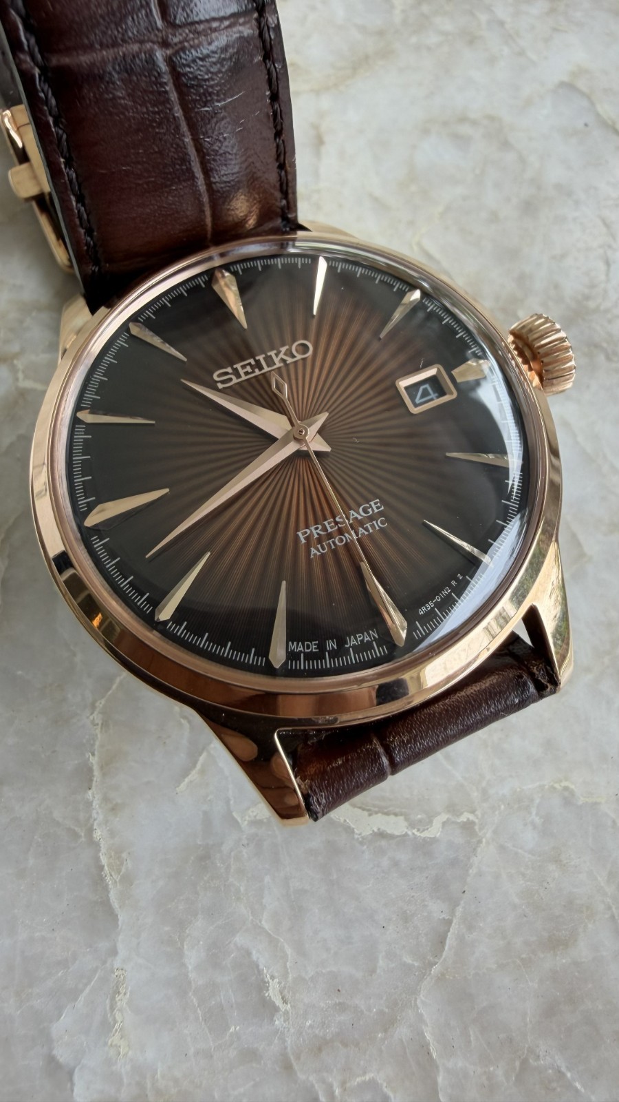 Seiko Presage “Cocktail Time” SRPB46 “Manhattan” Pristine / Rose Gold Automatic