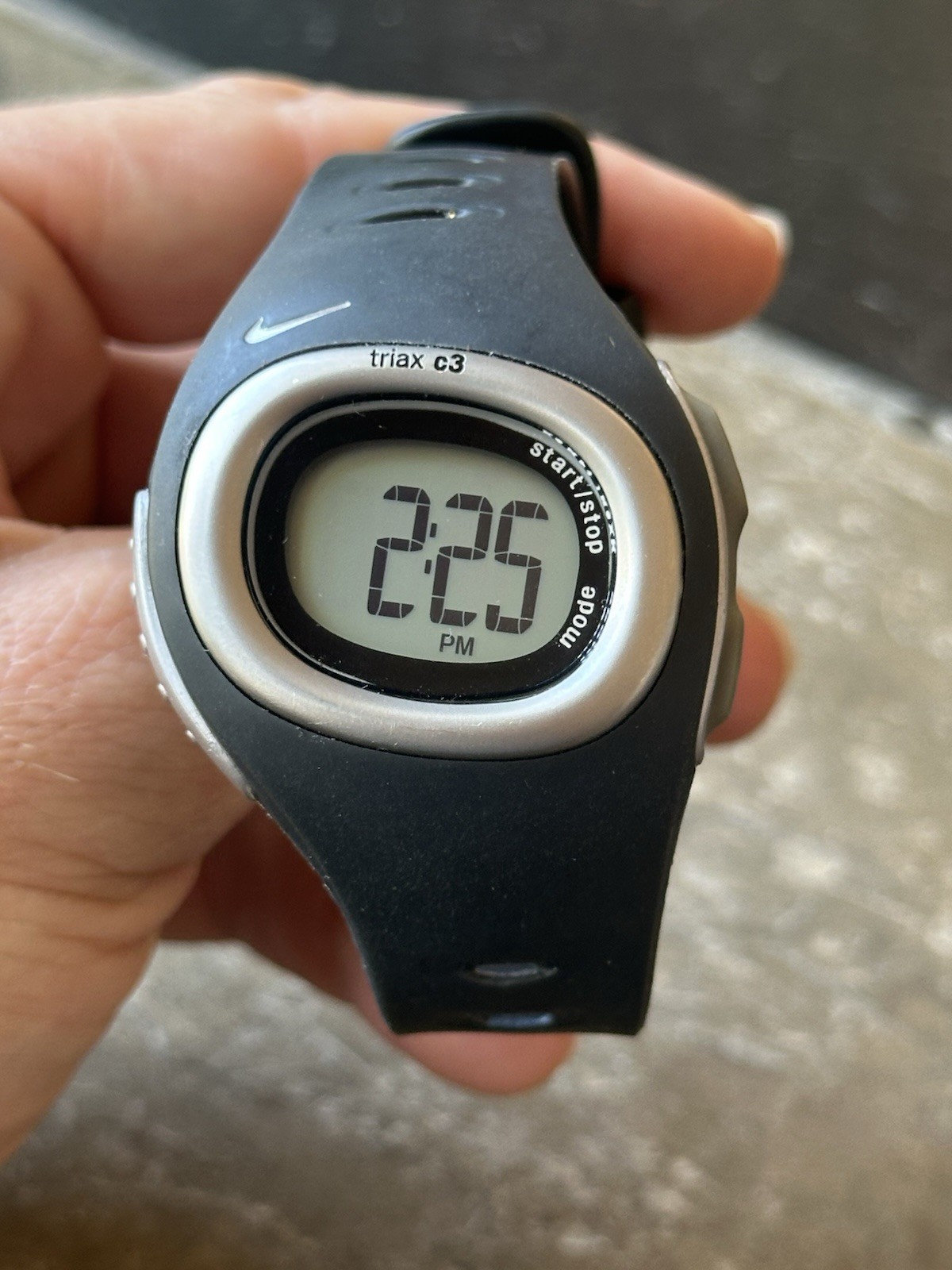 Nike Triax C3 Men SM0013 Sport Rubber Band Quartz Digital 41mm Watch 8 1/4″