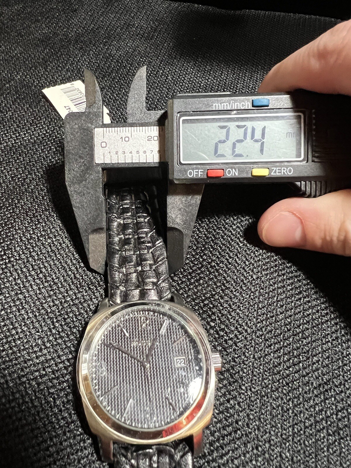 FOSSIL ARKITEKT MENS WATCH FS4047 BLACK LEATHER STRAP DATE MINERAL CRYSTAL