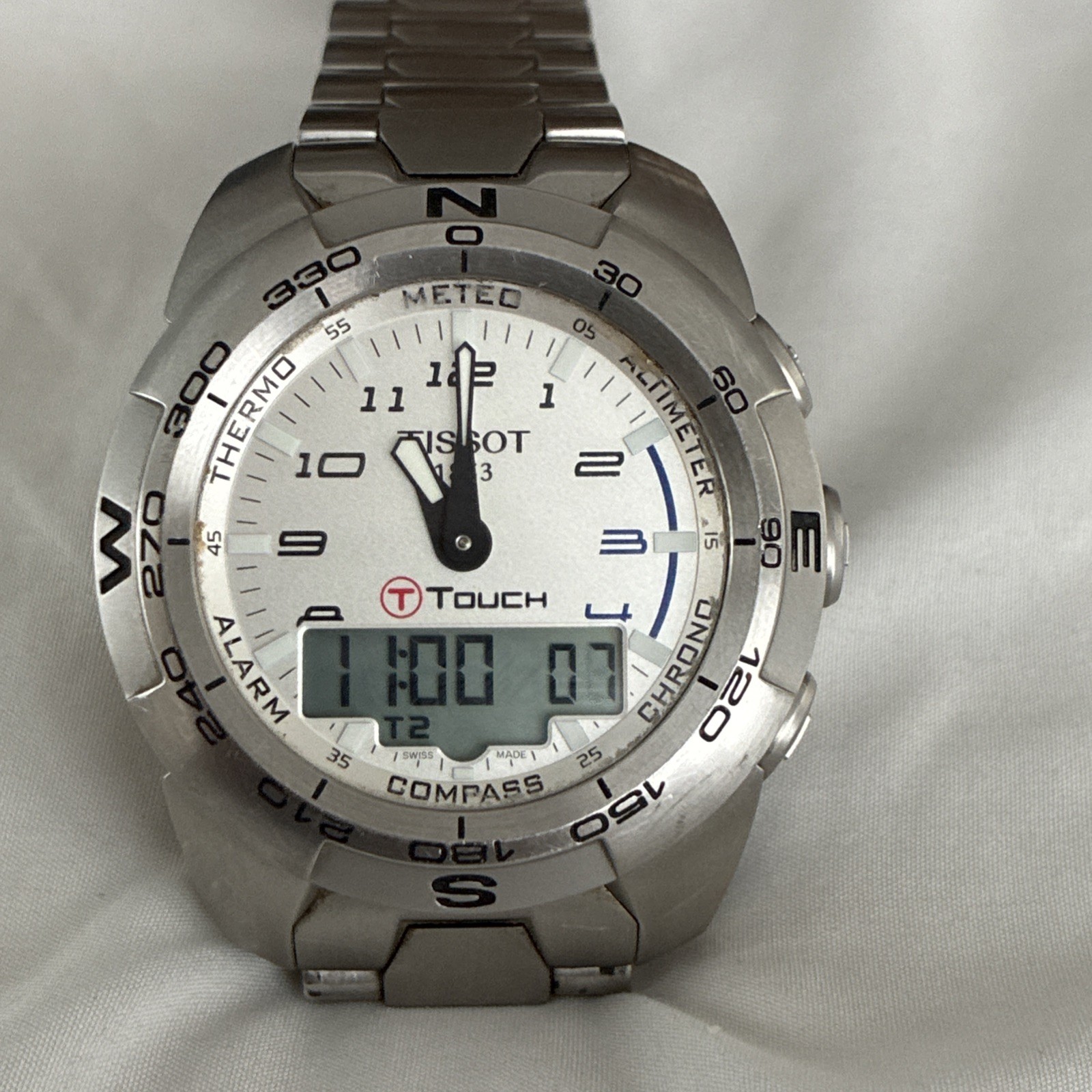 Tissot T-Touch T013.420A Compass Men’s Watch New Battery! Nice Condition!