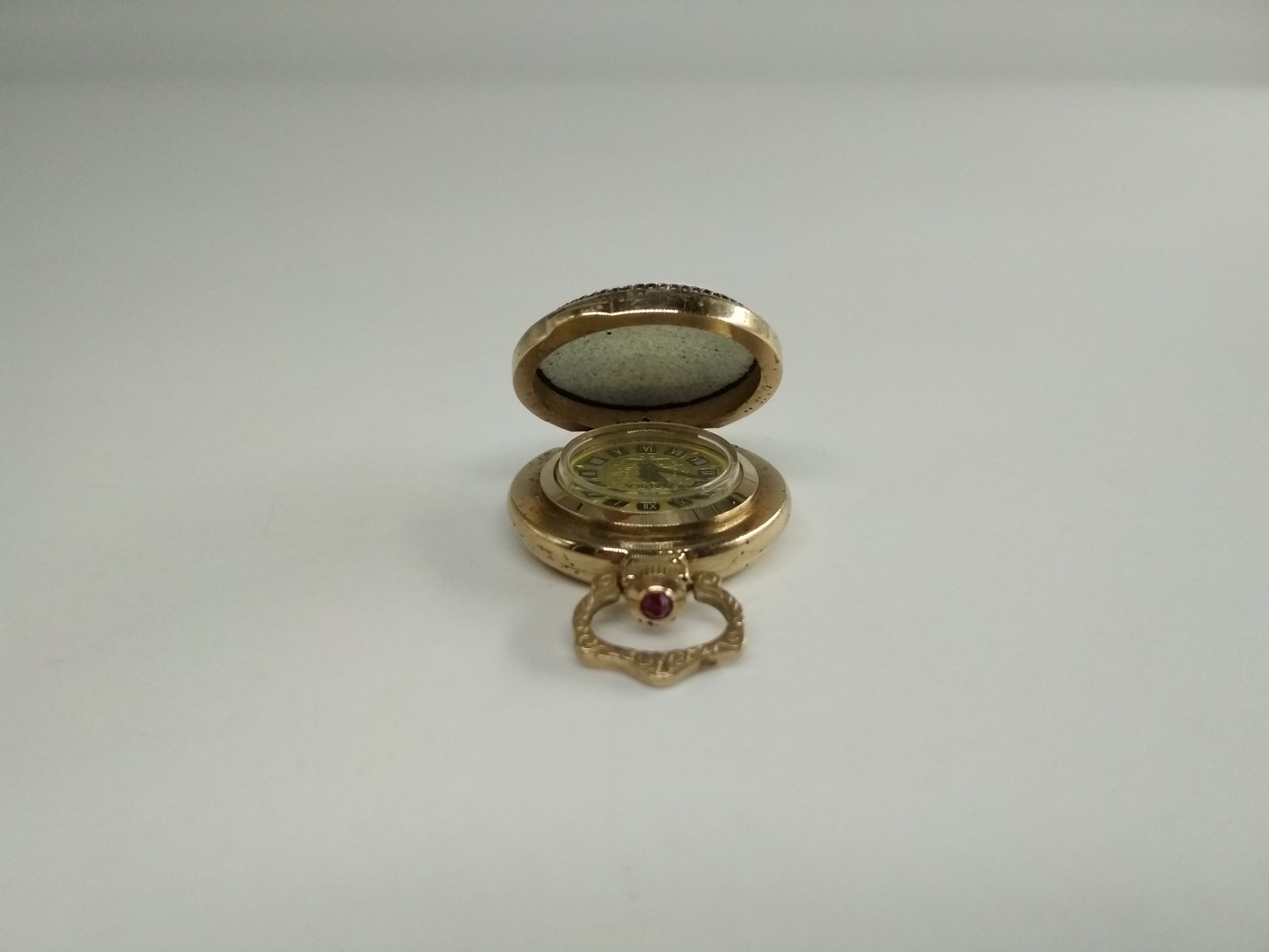 Soviet watch, pendant Chaika, Gold Plated, Locked Enamel, Made in USSR, *340