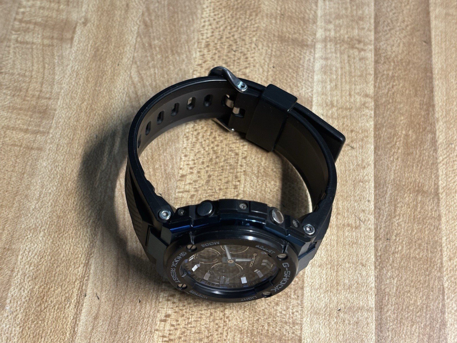 Casio G-SHOCK GST-S300G Tough Solar Analog-Digital 200m Black/Blue Resin Watch