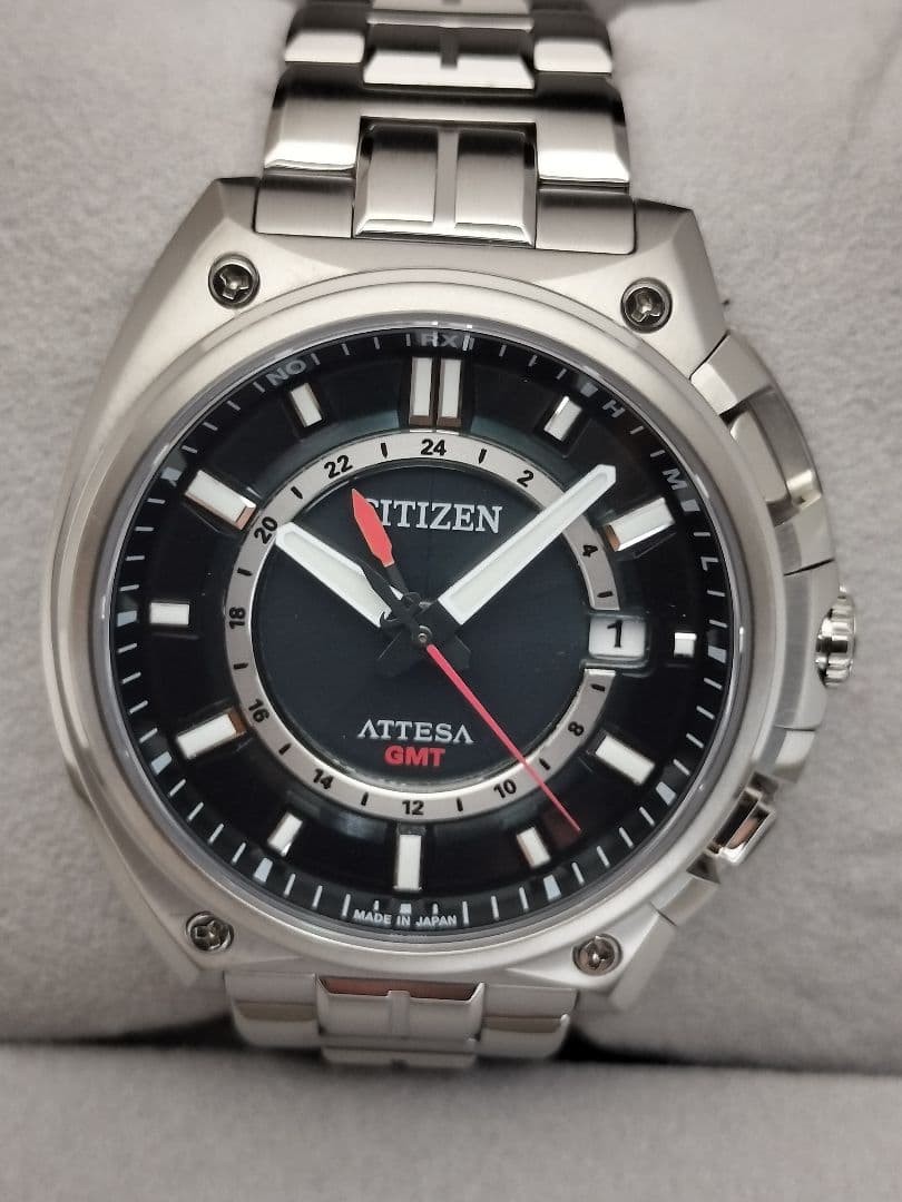 Citizen ATESSA H117 Watch Titanium Black GMT Solar Radio Controlled Edition