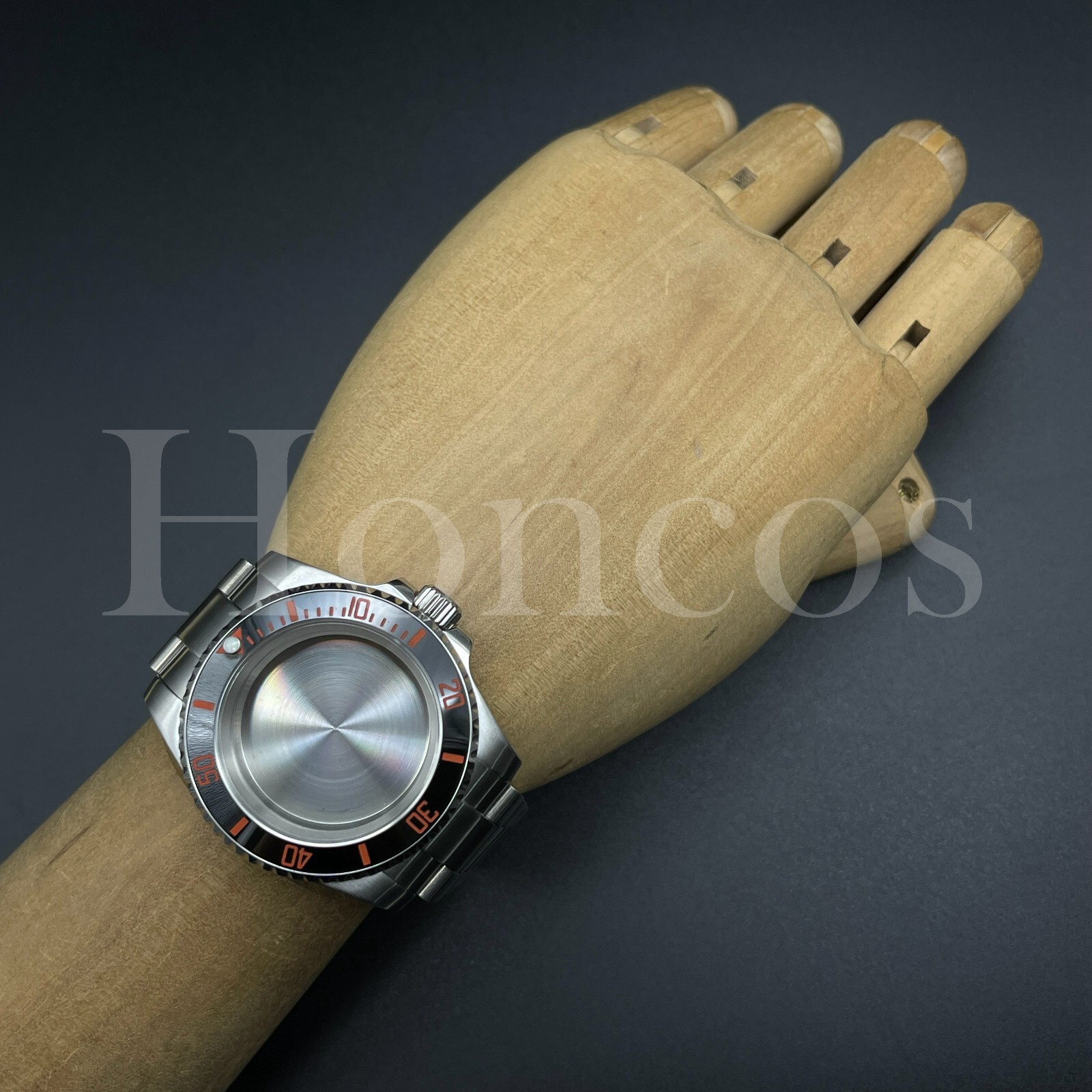 Custom Made MODS Watch Case and Bracelet Fits for NH34/35 Movement Silver BLK/OG
