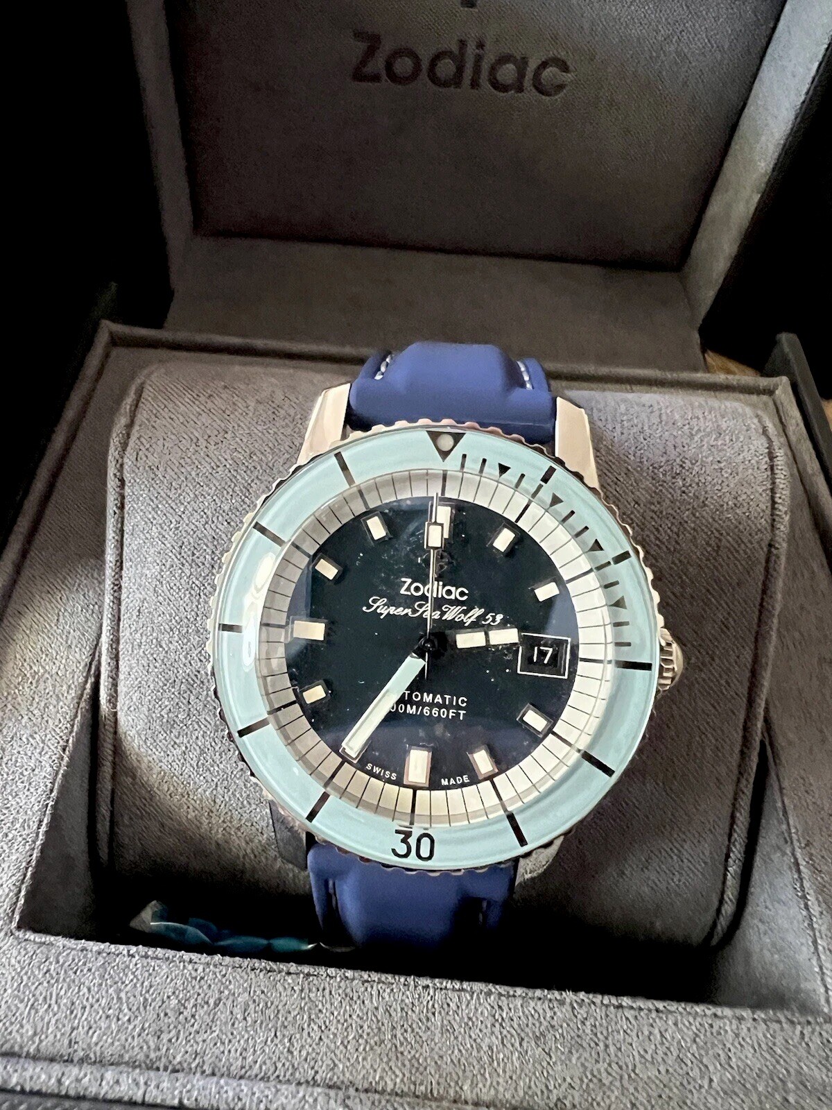 Zodiac Super Sea Wolf 53 Compression Automatic Stainless Steel Watch – BrandNew