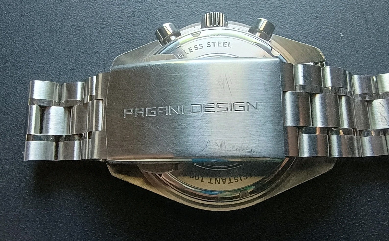 Pagani Design PD-1701 V3 Black Dial 40mm Quartz Chronograph 100m Steel Watch
