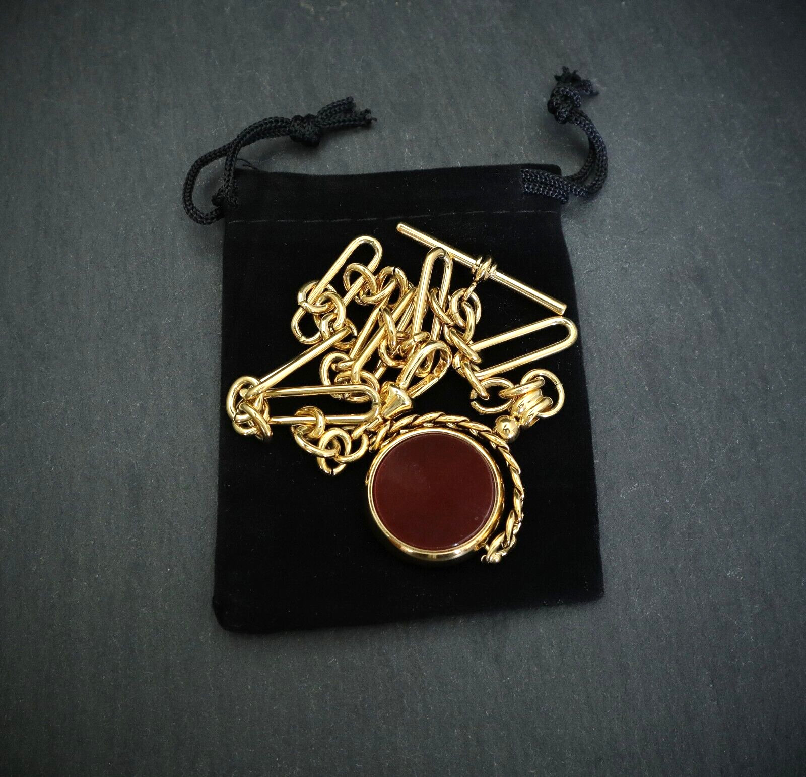 18k Gold Plated Trombone Pocket Watch Albert Chain – Peaky Blinders