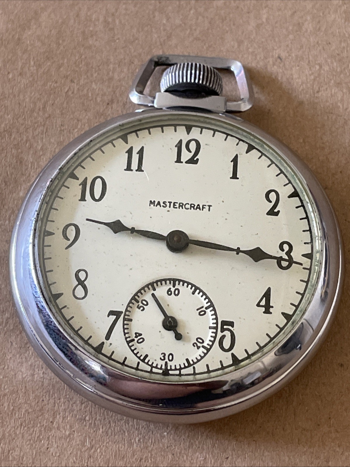 Mastercraft Mechanical Wind Up Vintage Pocket Watch In Good Condition