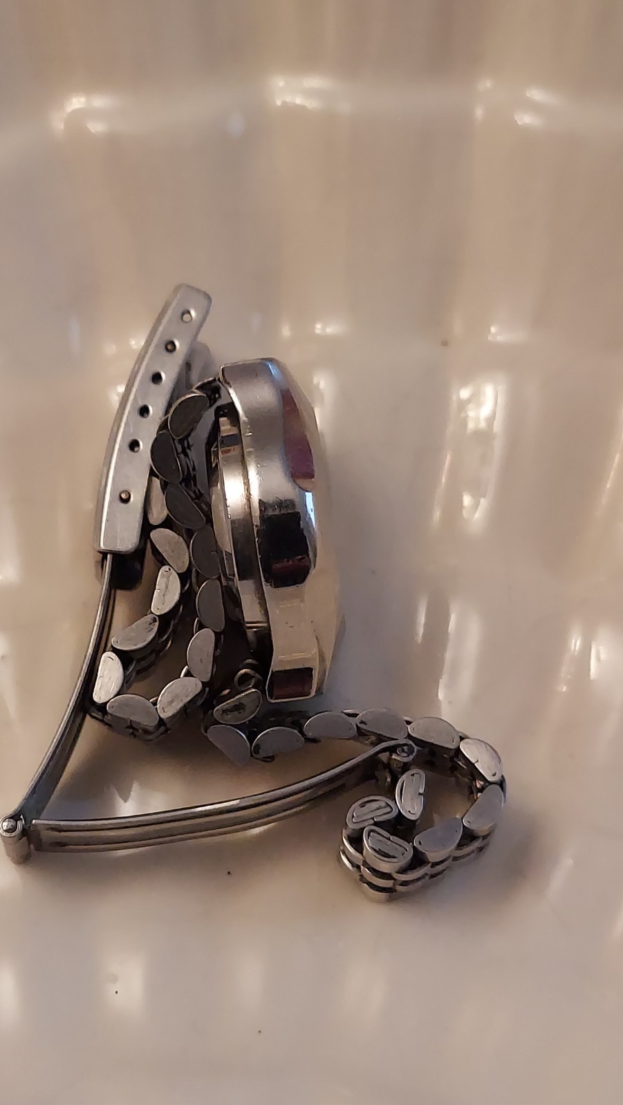 ladies orient watch, day/date, 27mm, stainless