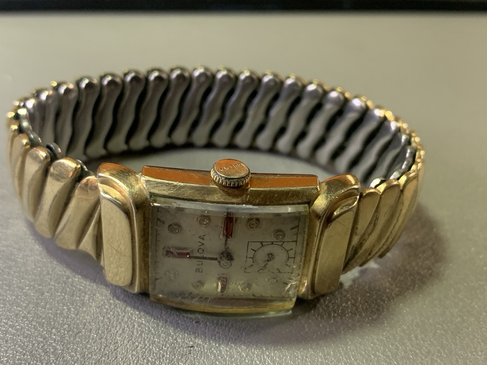 Vintage BULOVA watch, model 8AC, 17j, 10K RGP Bezel ,RUNNING