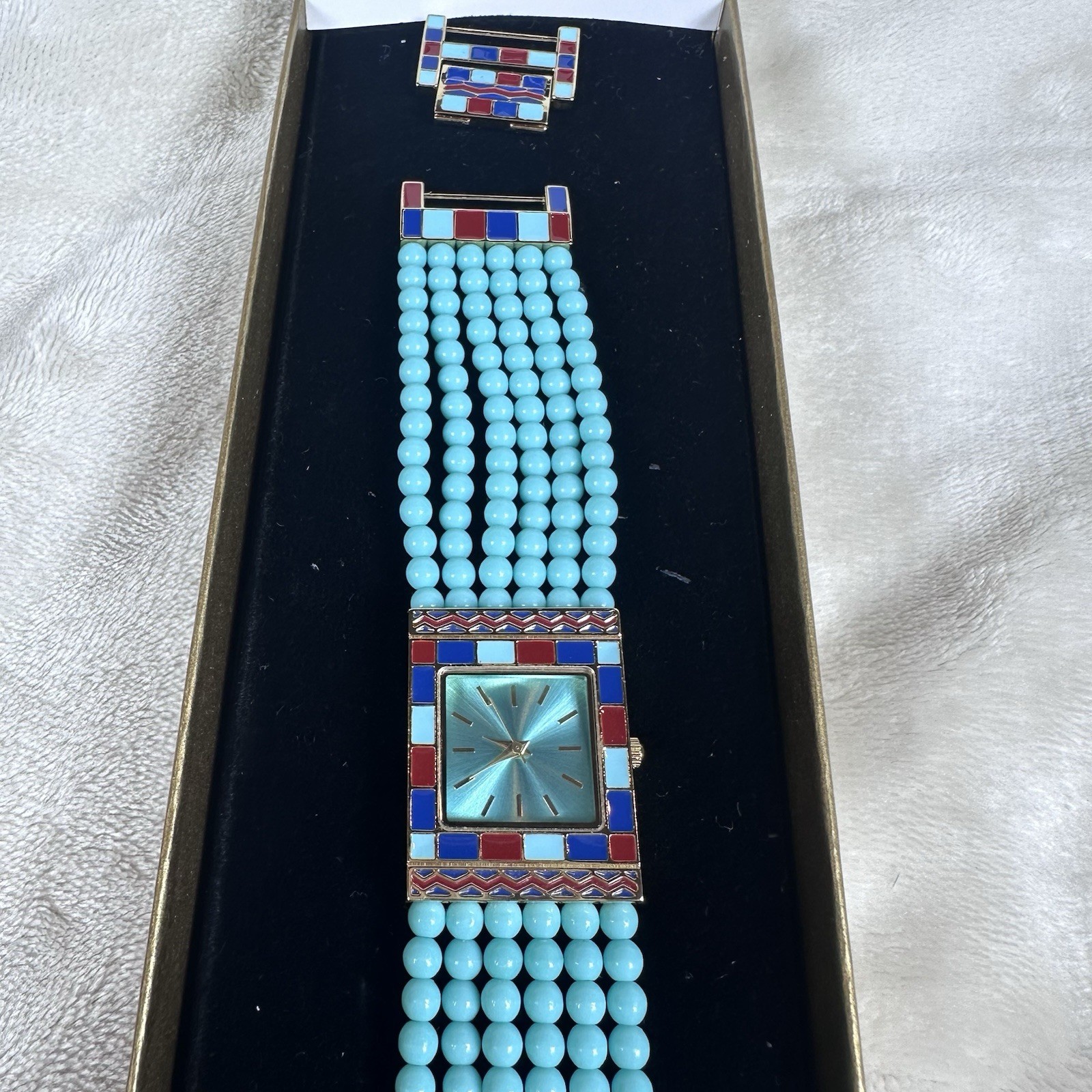 Met Museum (MMA) Egyptian Princess Beaded Quartz Watch Box Papers Working 2013